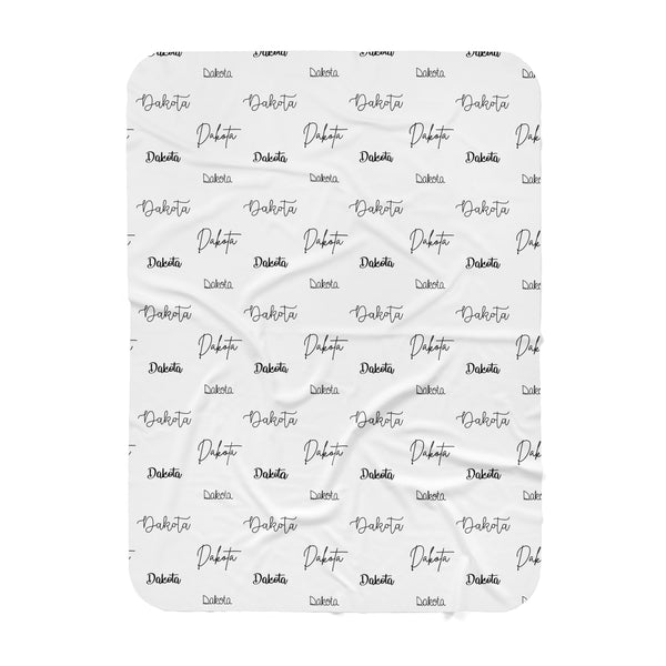 Personalized Name Swaddle Blanket - DAKOTA Font style