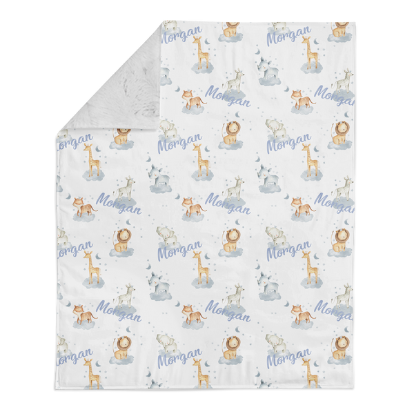 Baby animals name blanket