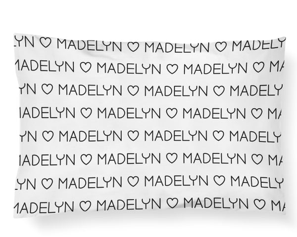 "MADELYN" Pillowcase - Hearts Collection - Dotboxed
