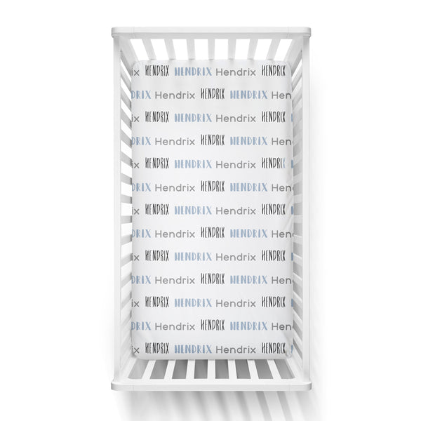 Personalized Name Crib Sheet-  MULTI FONT REPEAT