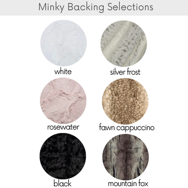 Personalized Name Attached Lovey Blanket - LARGE CENTERED NAME - Dotboxed