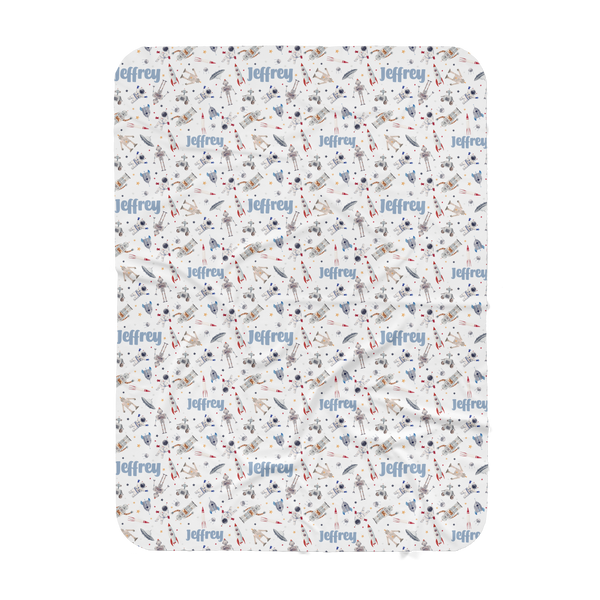 Personalized Name Blanket - SPACE ROBOTS WITH ASTRONAUTS