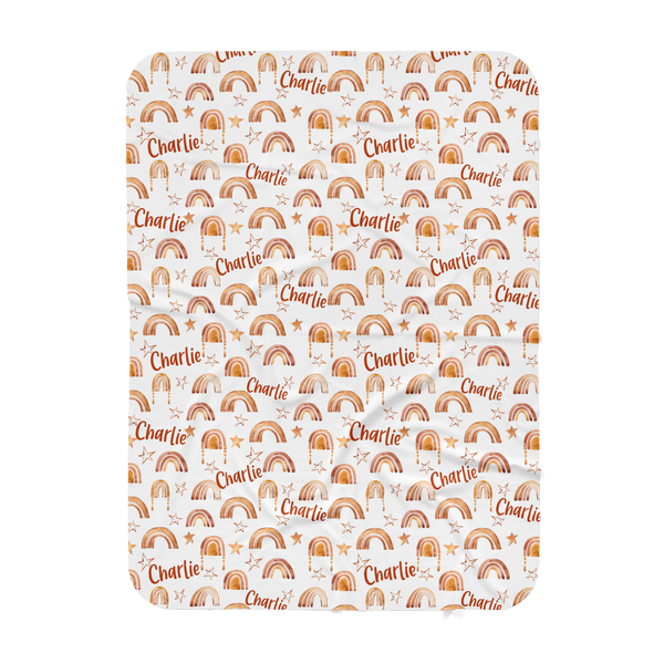 Personalized Name Blanket - NEUTRAL RAINBOWS