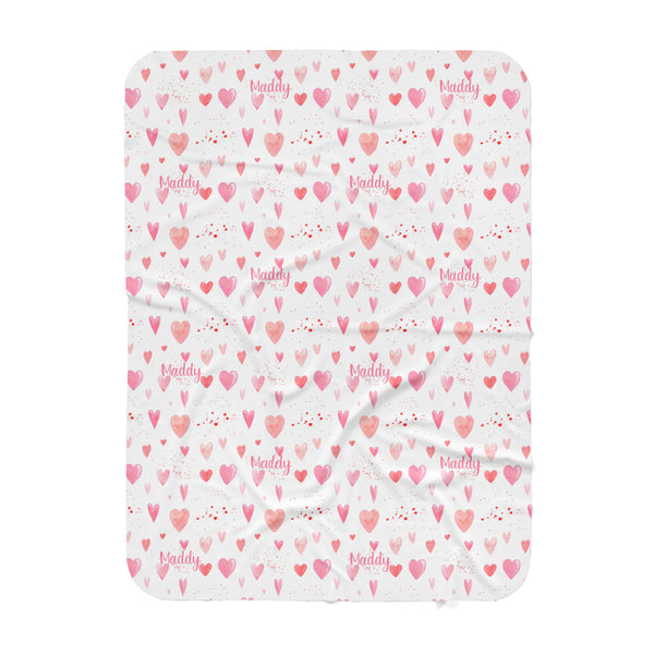 Personalized Name Blanket -  HEART YOU - Dotboxed
