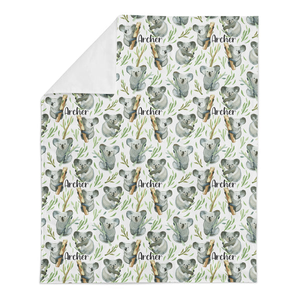 Personalized Name Minky Blanket -  KOALA
