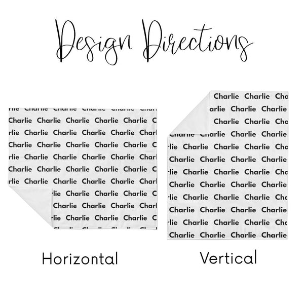 Personalized Name Minky Blanket - TAYLOR font Style