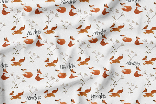 Personalized Name Blanket -  FOX - Dotboxed