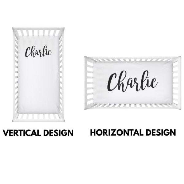 Small Name Repeat on Coloured Background - Personalized Name Bedding - Dotboxed
